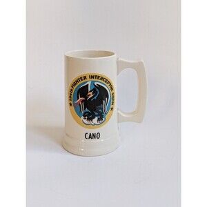 Vintage 194th Fighter Inceptor Squadron CANO Ceramic Beer Mug Stein 194 FS c1978